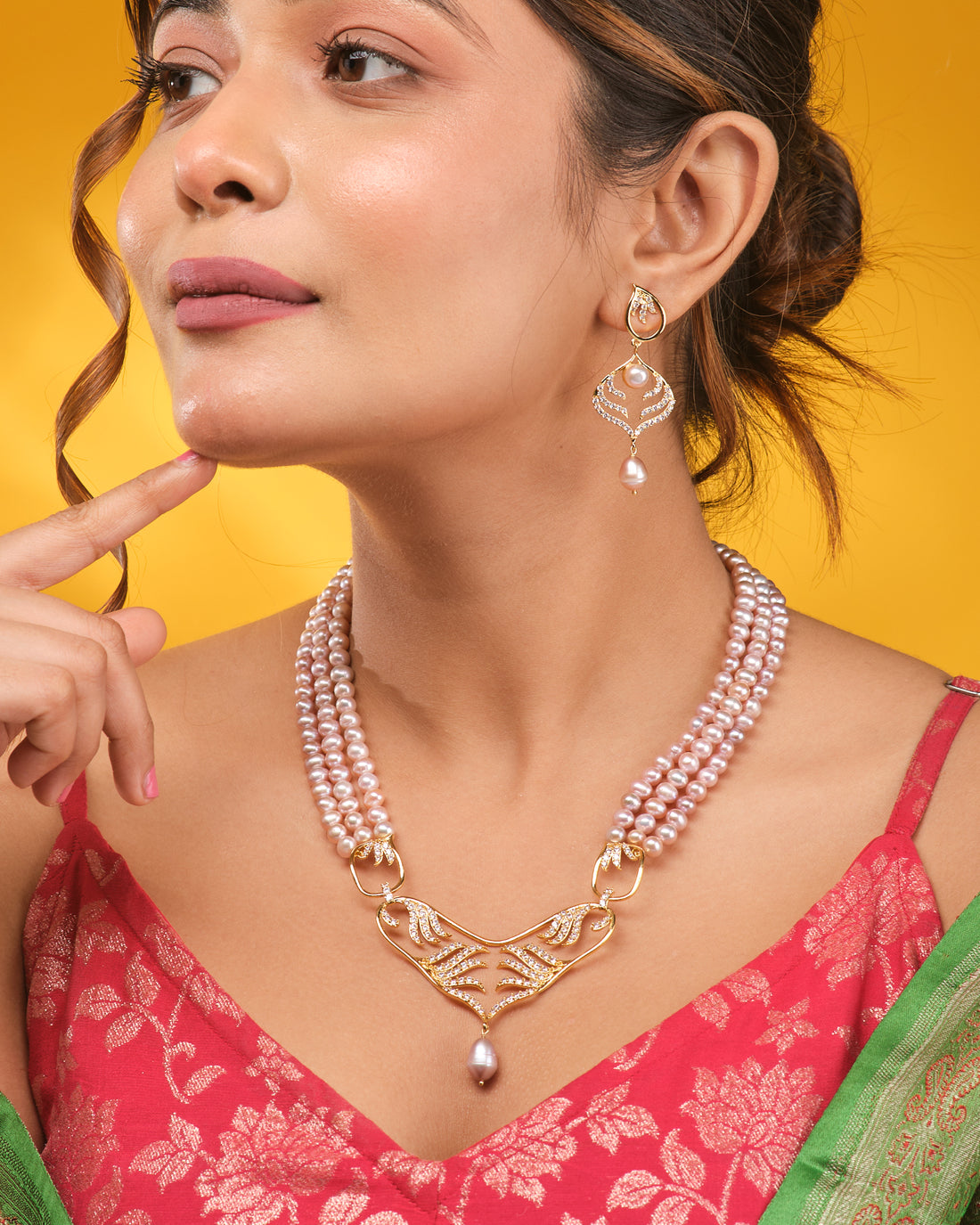Regal Pearl Unity Necklace Set