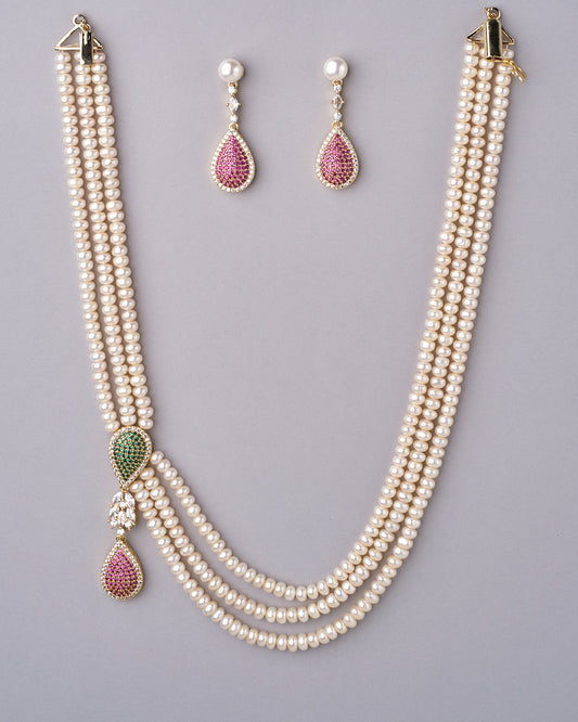 Vividhruma - Colourful Blossoms Necklace Set