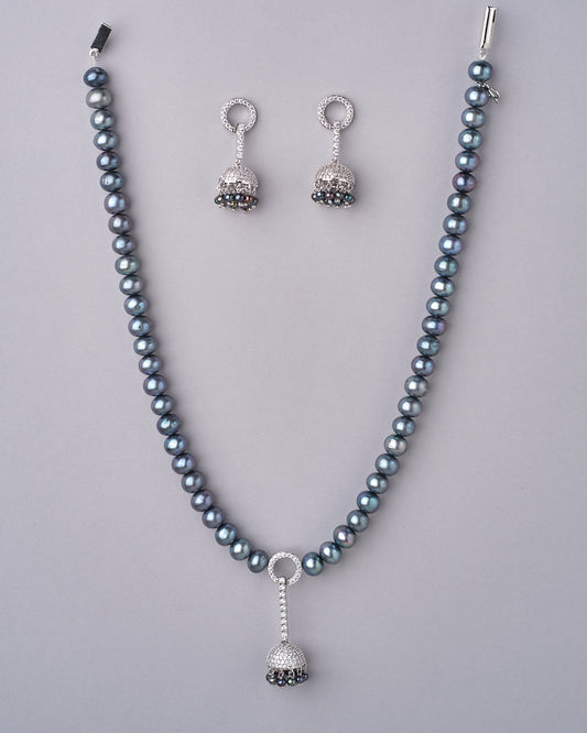 Mystic Midnight Pearl Necklace Set