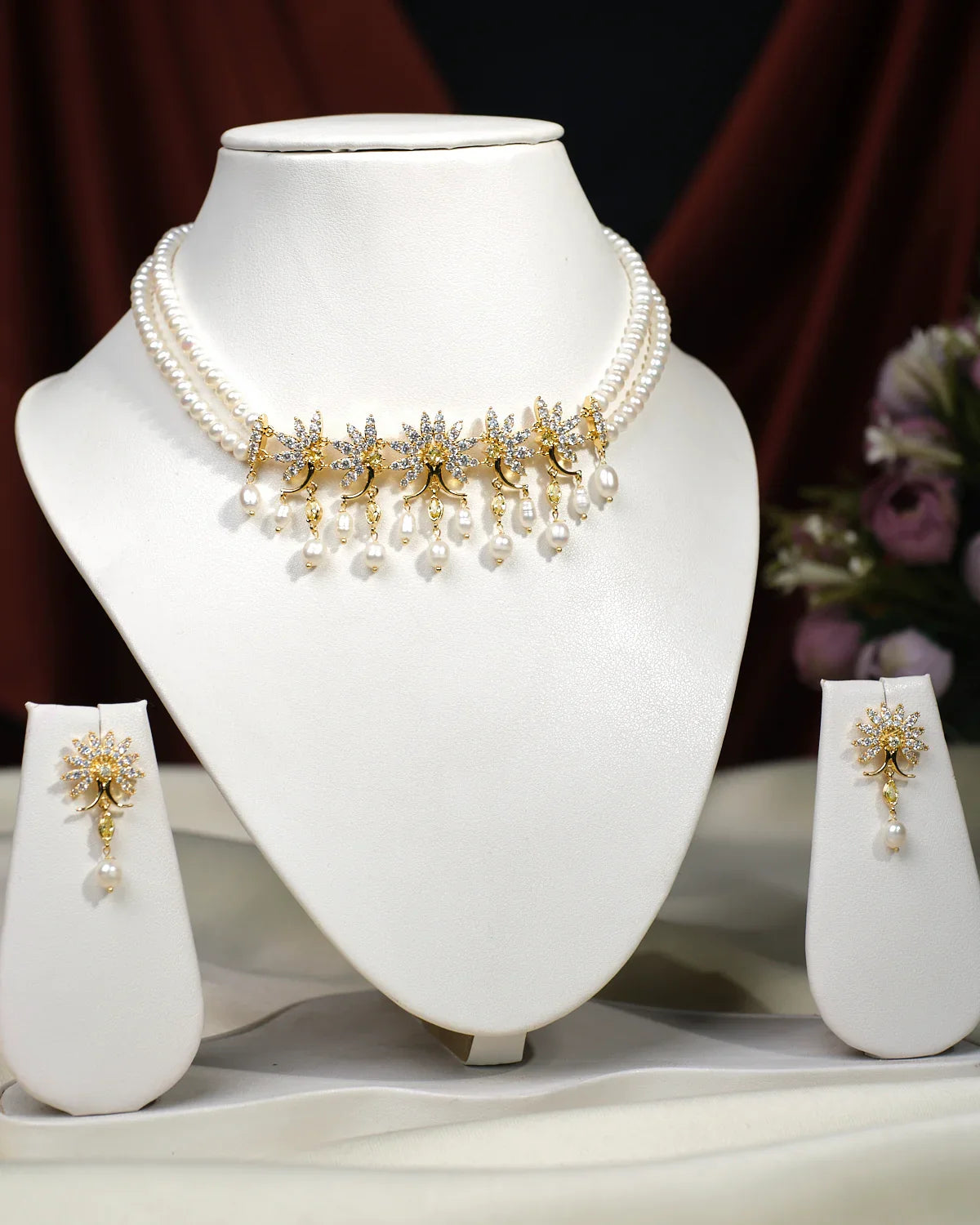 Crystal Crest Necklace Sets