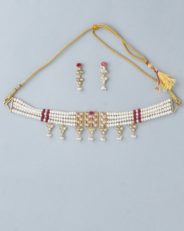 Golden Aura Wedding Necklace Choker Set