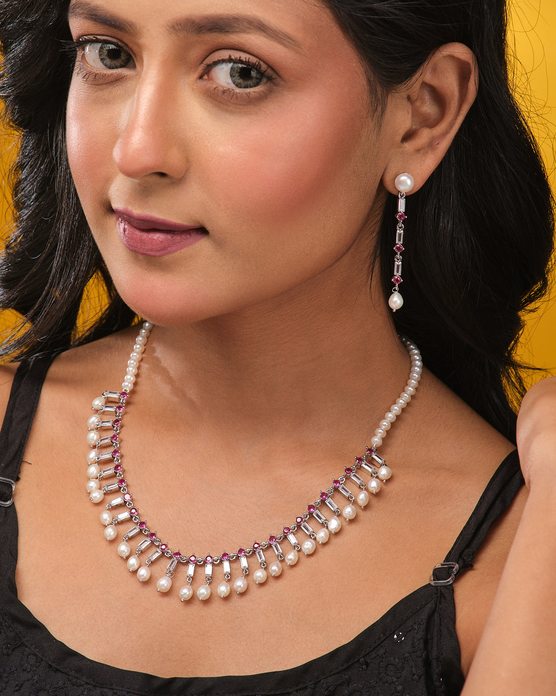 Iridescent Real Pearl Jewelry Set Dreamy & Dazzling