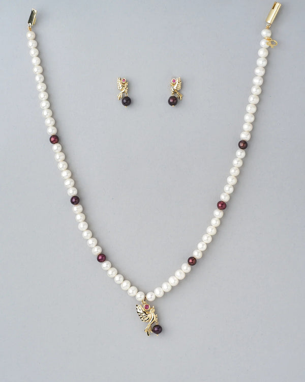 Classic Elegance Real Pearl Necklace Set