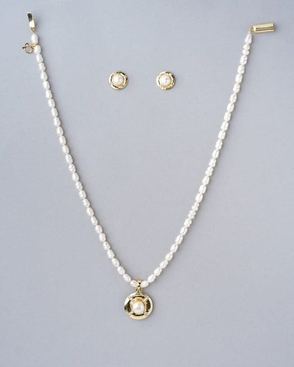 Princess-Cut CZ Necklace Set