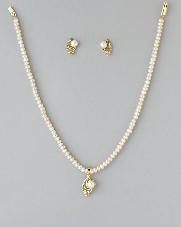 Golden Pearl Drop Elegance Set