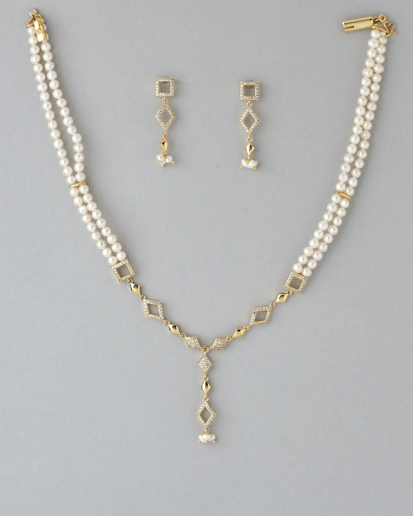 Regal Pearl & Ruby Cluster Set