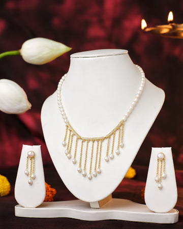 Cascading Pearl Fringe Set
