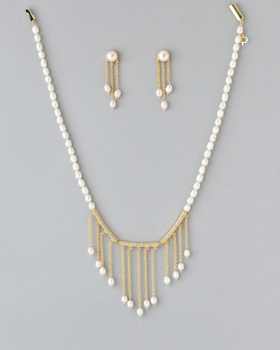 Cascading Pearl Fringe Set