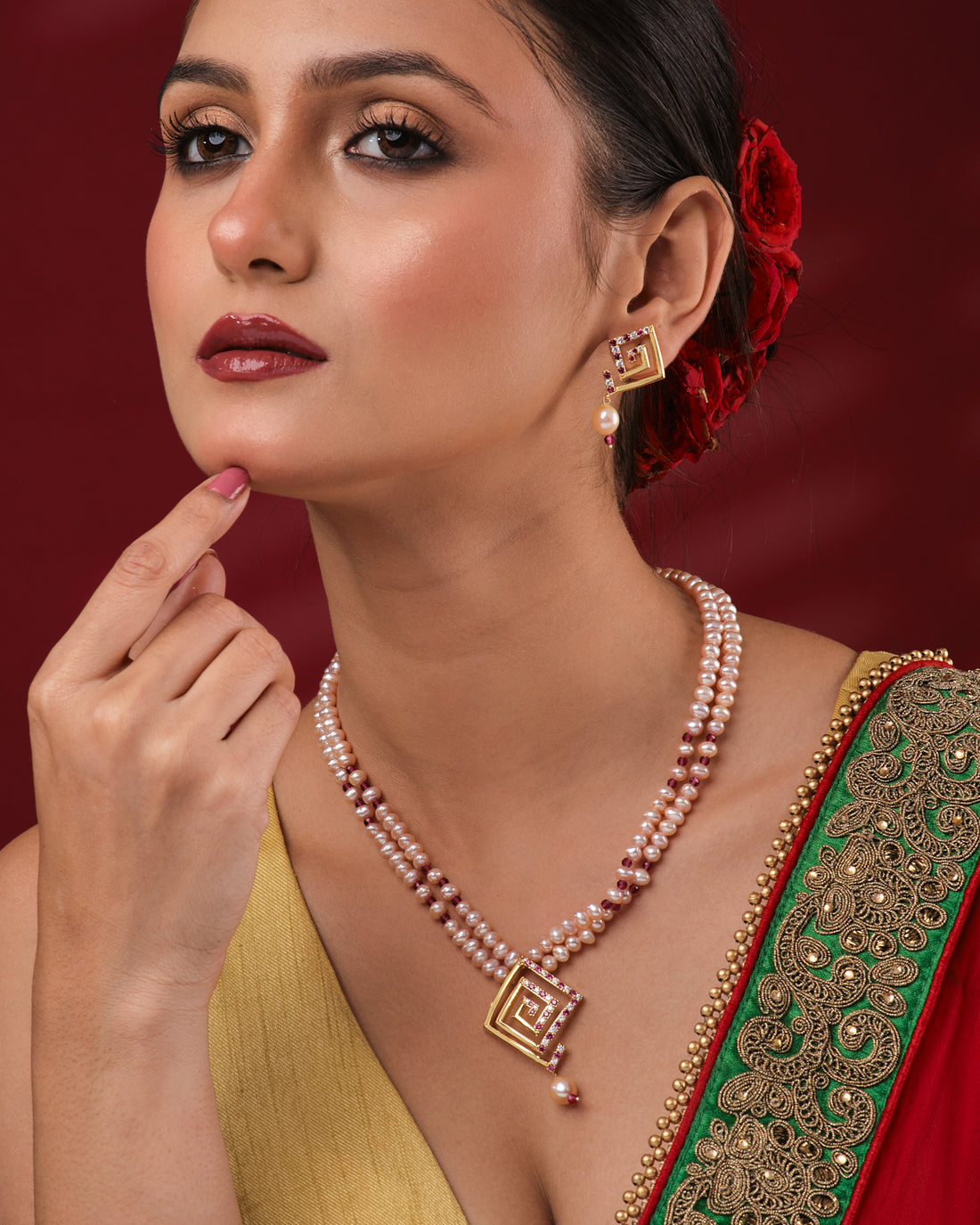 Ivory Dreams Freshwater Pearl Necklace Set