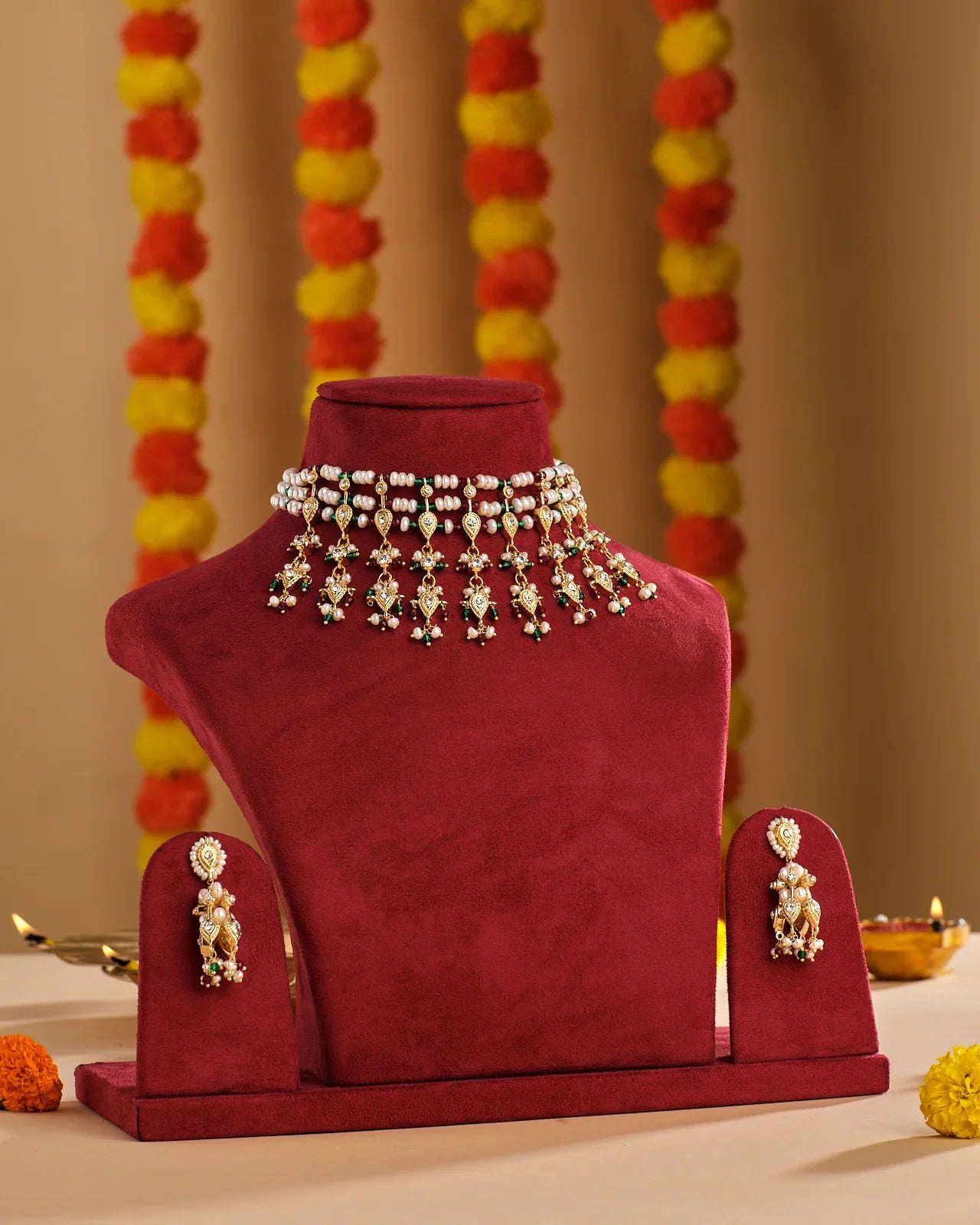 Royal Pearl Necklace Set
