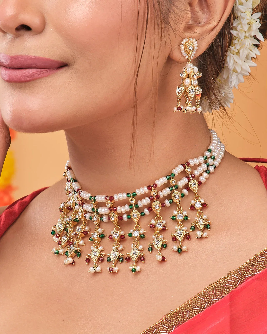 Royal Pearl Necklace Set