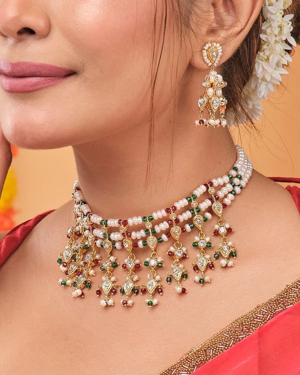 Royal Pearl Necklace Set