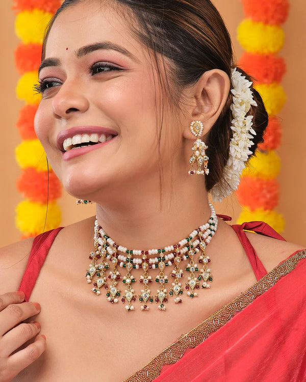 Royal Pearl Necklace Set