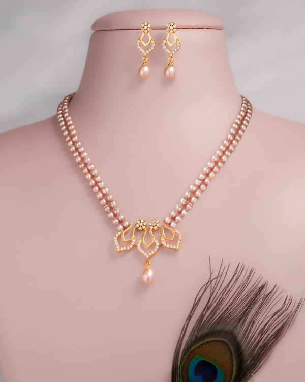 Classic Double-Strand Pearl Necklace Set