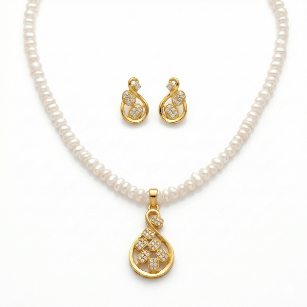 Artisan Swirl Teardrop Pearl Set