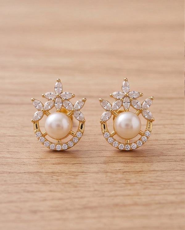 Floral Crown & Freshwater Pearl Pendant Necklace Set