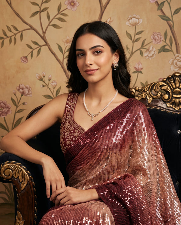 Gold-Tone White Freshwater Pearl Heart Crescent Necklace & Floral Earrings Set