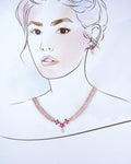 Semi Trial Floral Pendant Pearl Necklace Set - Chandrani Pearls