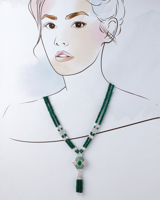 Deepa's Emerald Splendor Necklace