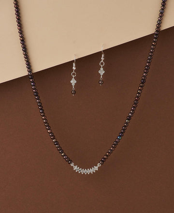 Simple Dyed Pearl Necklace Set - Chandrani Pearls