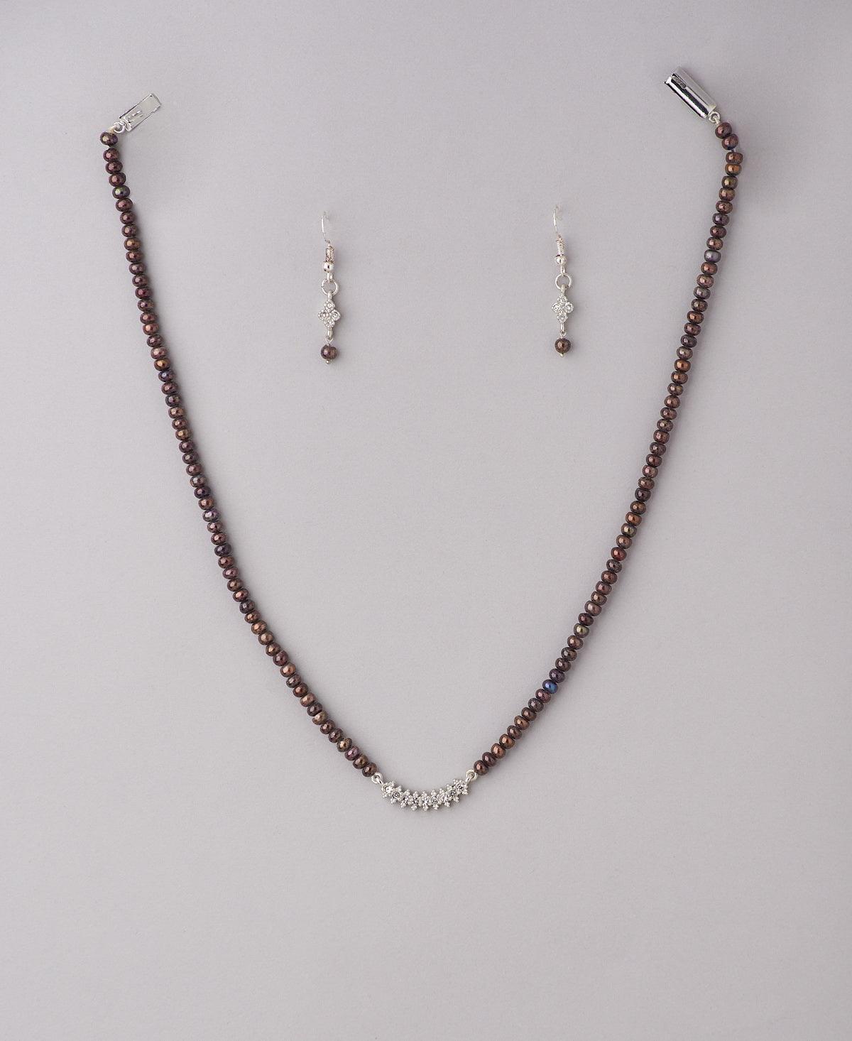 Simple Dyed Pearl Necklace Set - Chandrani Pearls
