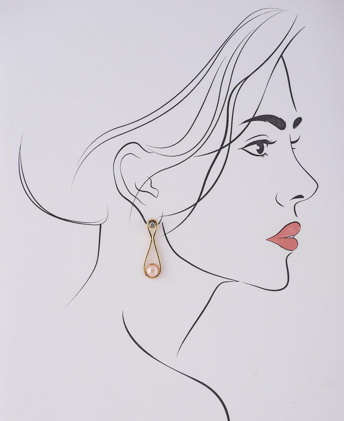 Simple Hang Pearl Earring - Chandrani Pearls