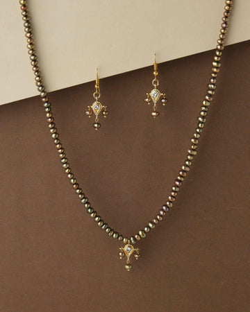 Simple Pearl Necklace Set - Chandrani Pearls