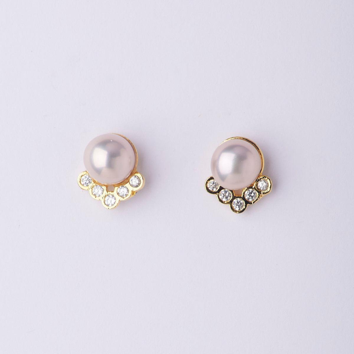 Simple Pearl Stud Earring - Chandrani Pearls