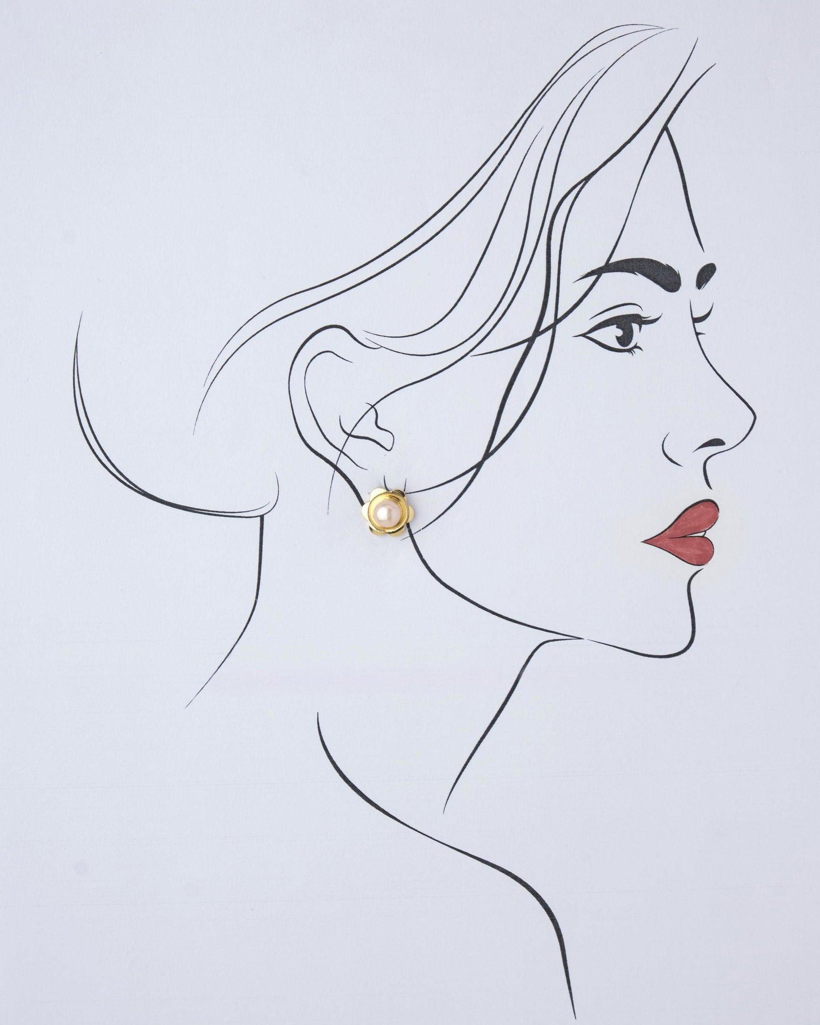 Simple Pearl Stud Earring - Chandrani Pearls