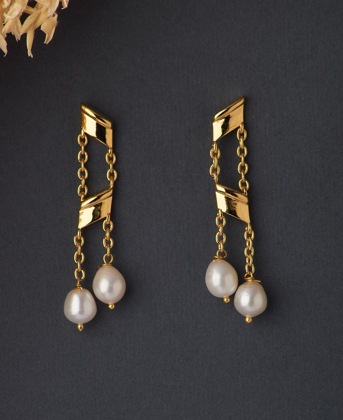 Simple Pretty Pearl hanging Earring - Chandrani Pearls