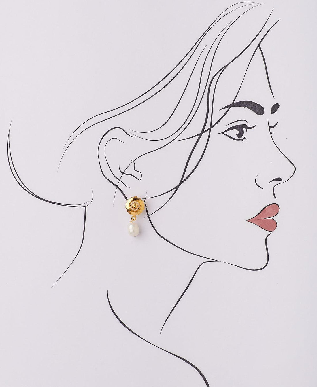 Simple Real Pearl Hanging Earring - Chandrani Pearls