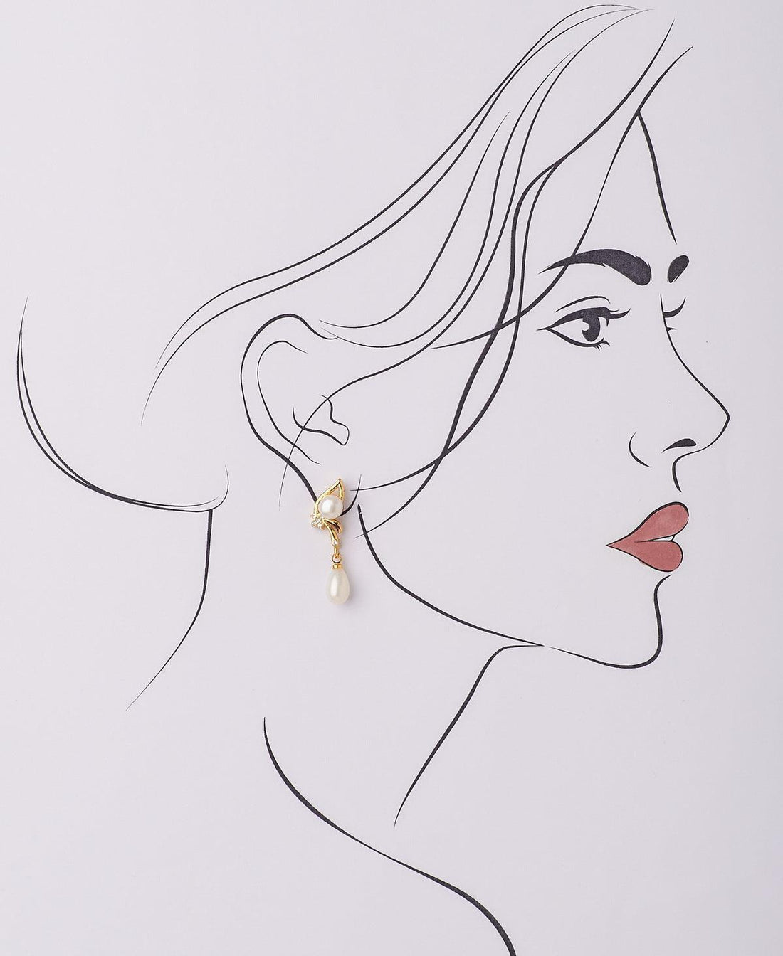 Simple Real Pearl Hanging Earring - Chandrani Pearls