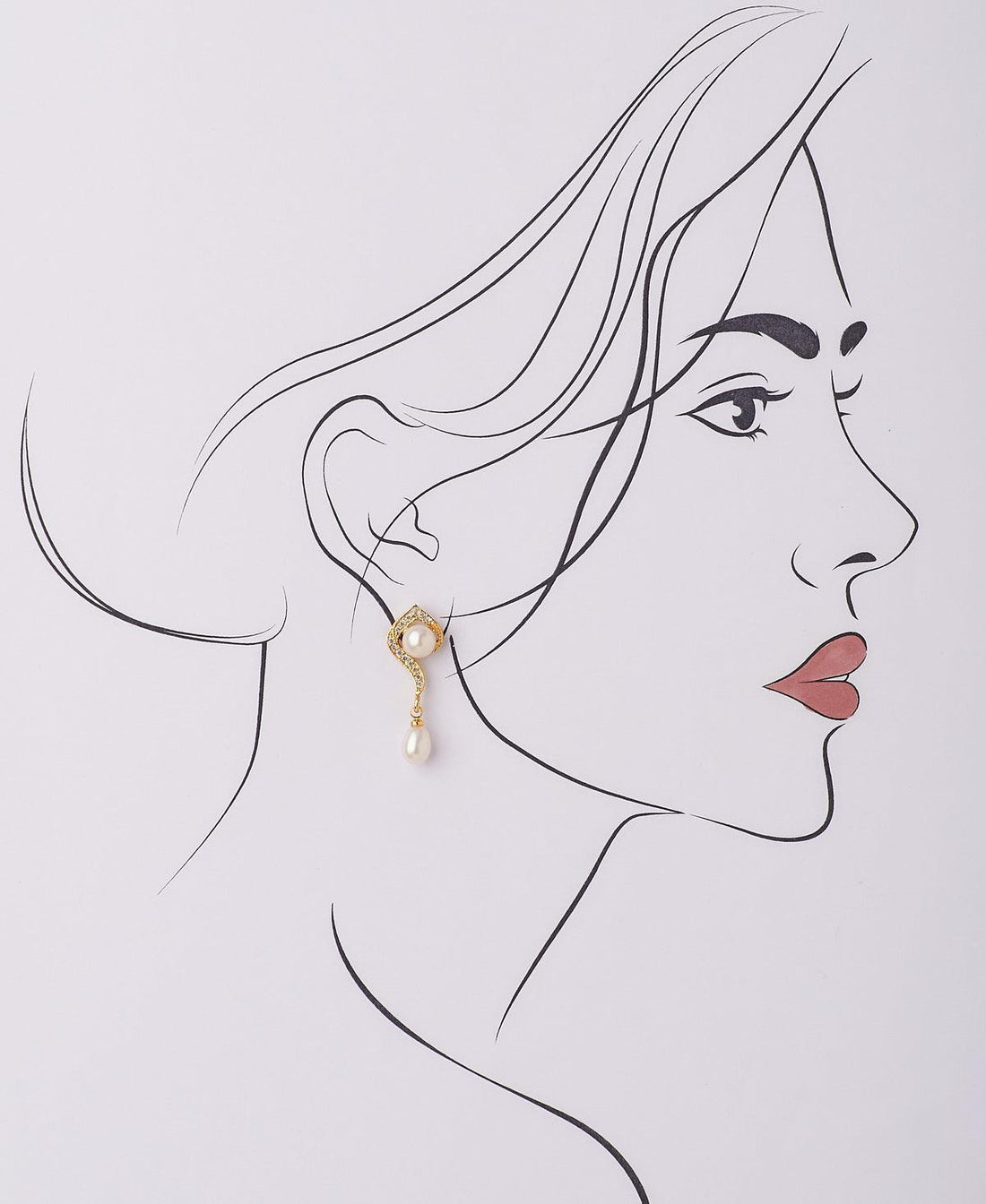 Simple Real Pearl Hanging Earring - Chandrani Pearls