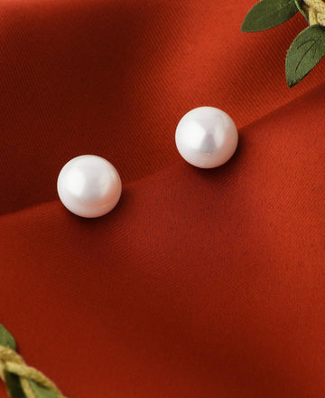 Simple Real Pearl Stud Earring - Chandrani Pearls