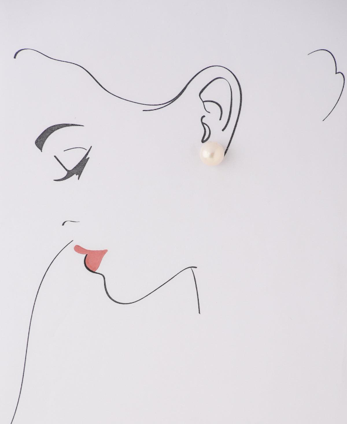 Simple Real Pearl Stud Earring - Chandrani Pearls