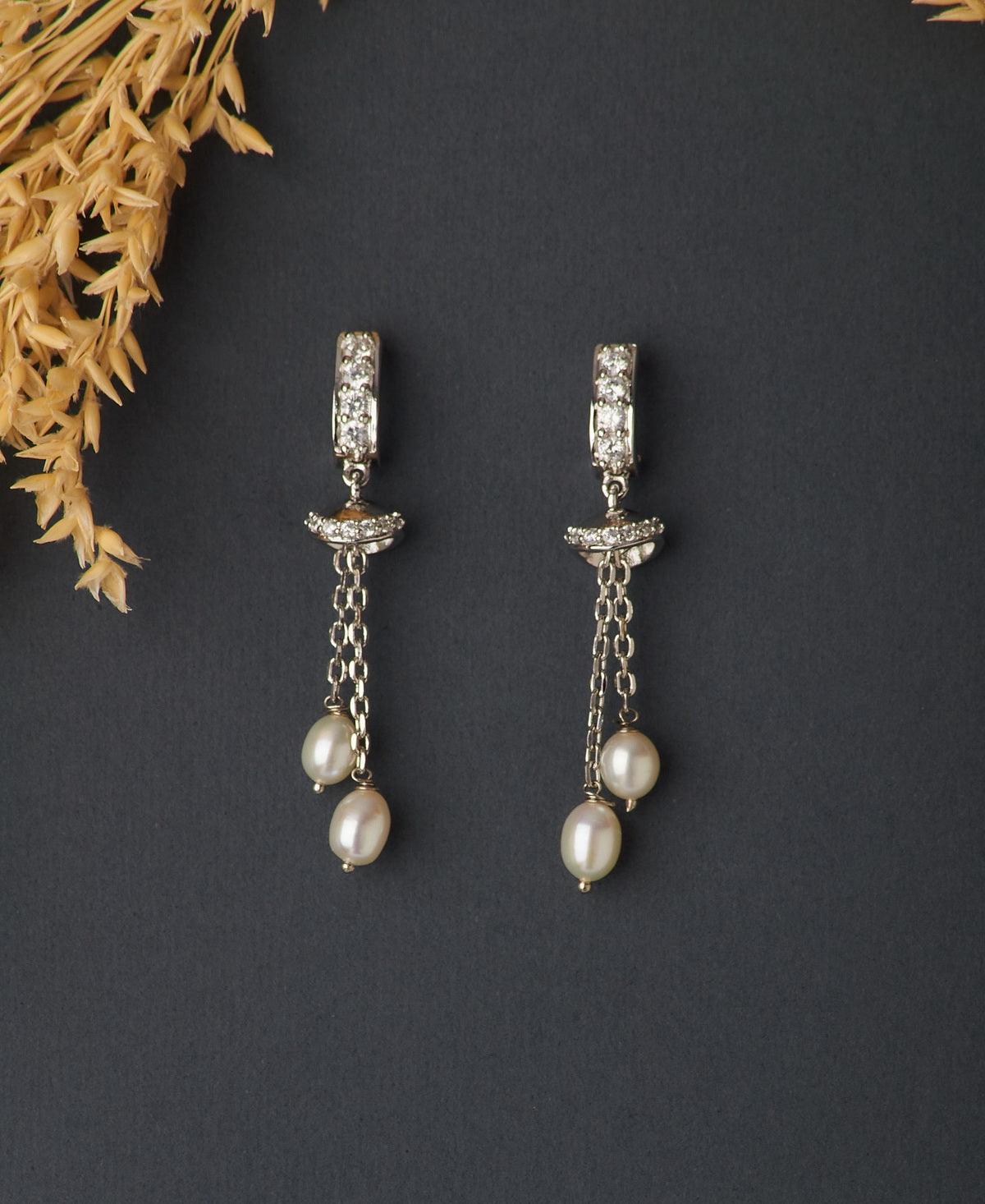 Simple & Smart Pearl Hanging Earring - Chandrani Pearls