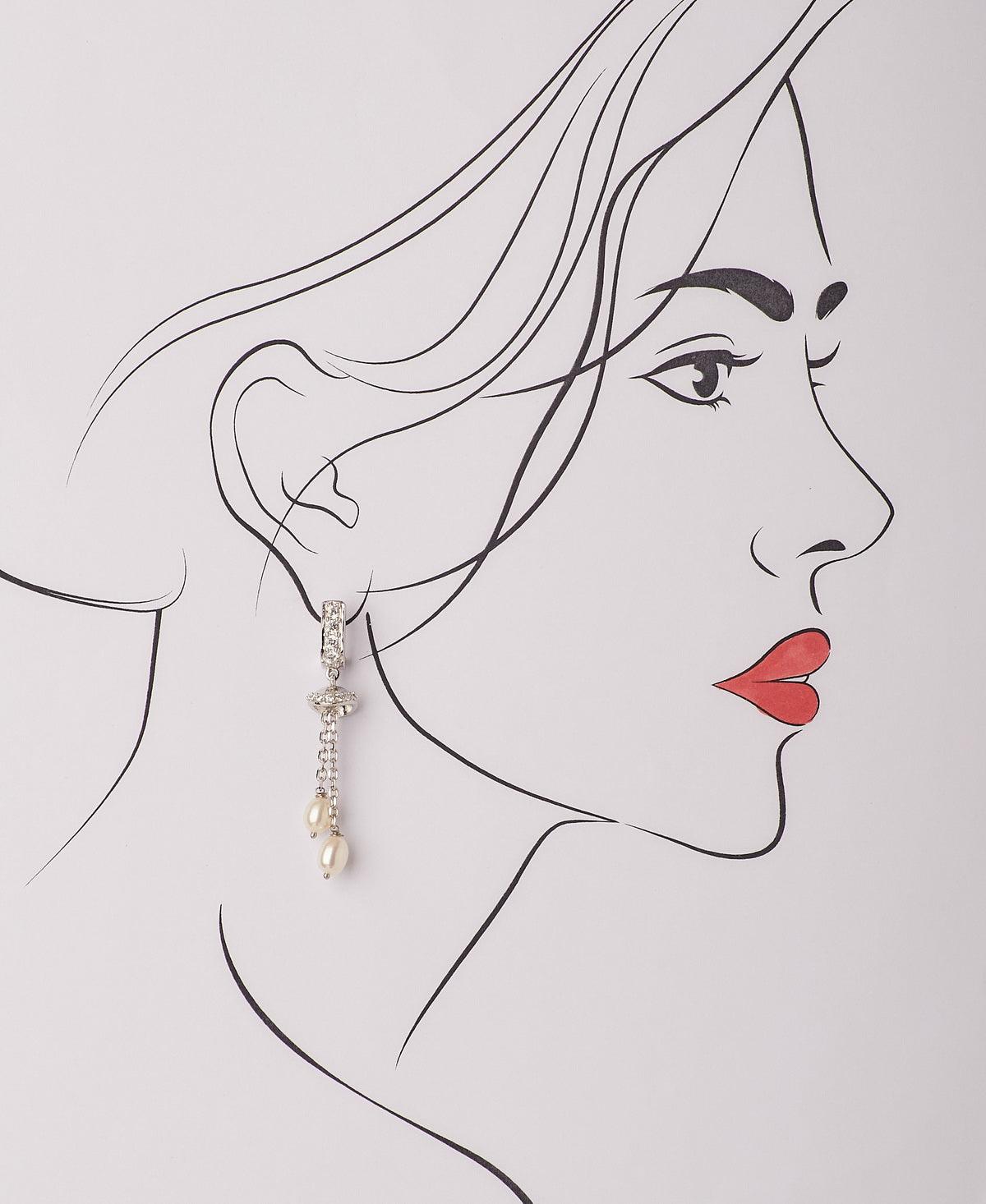 Simple & Smart Pearl Hanging Earring - Chandrani Pearls