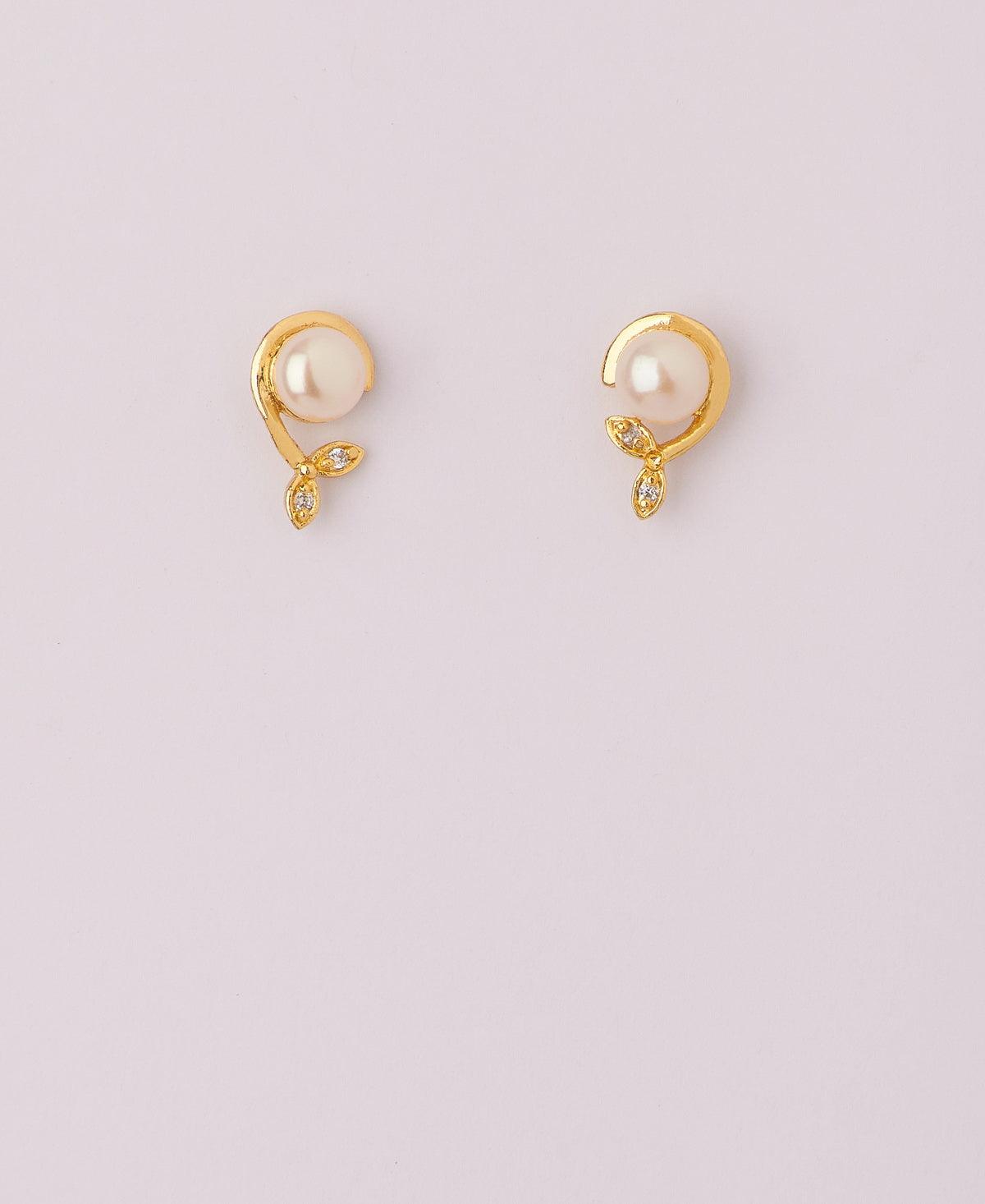 Simple Stud Pearl Earring - Chandrani Pearls