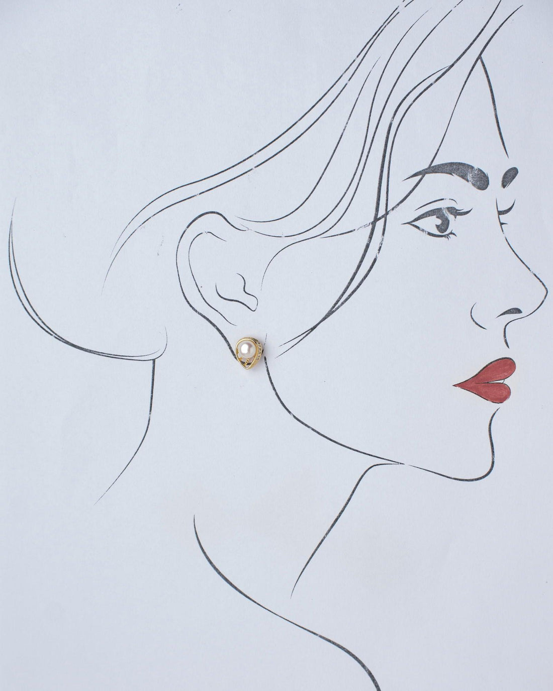 Simple Stud Pearl Earring - Chandrani Pearls
