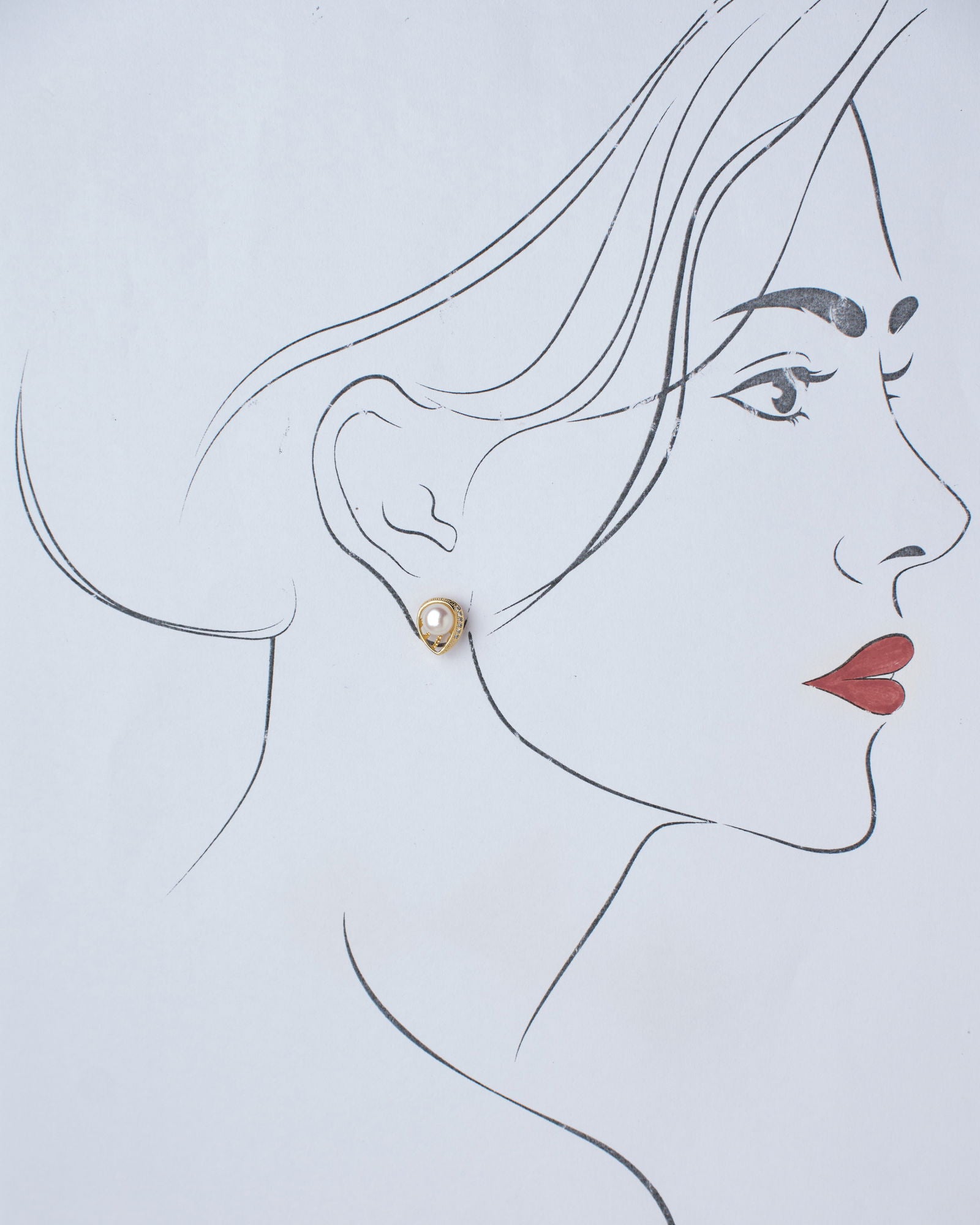 Simple Stud Pearl Earring - Chandrani Pearls