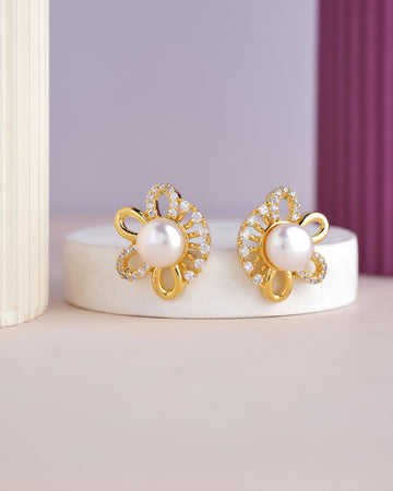 Simple Stud Pearl Earring - Chandrani Pearls