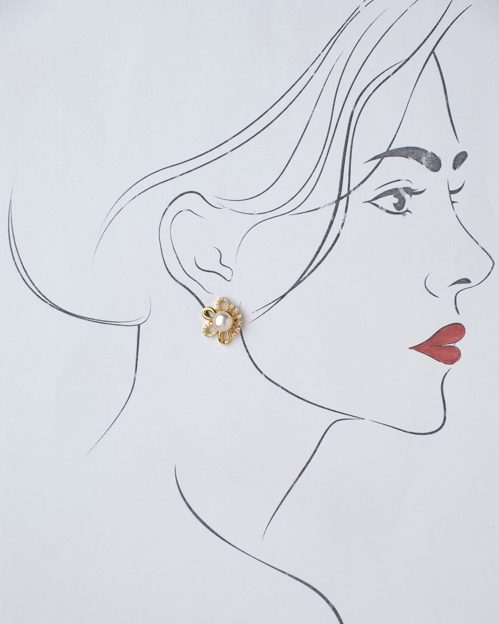 Simple Stud Pearl Earring - Chandrani Pearls