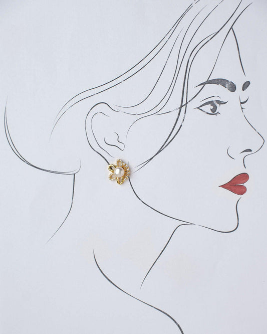 Simple Stud Pearl Earring - Chandrani Pearls