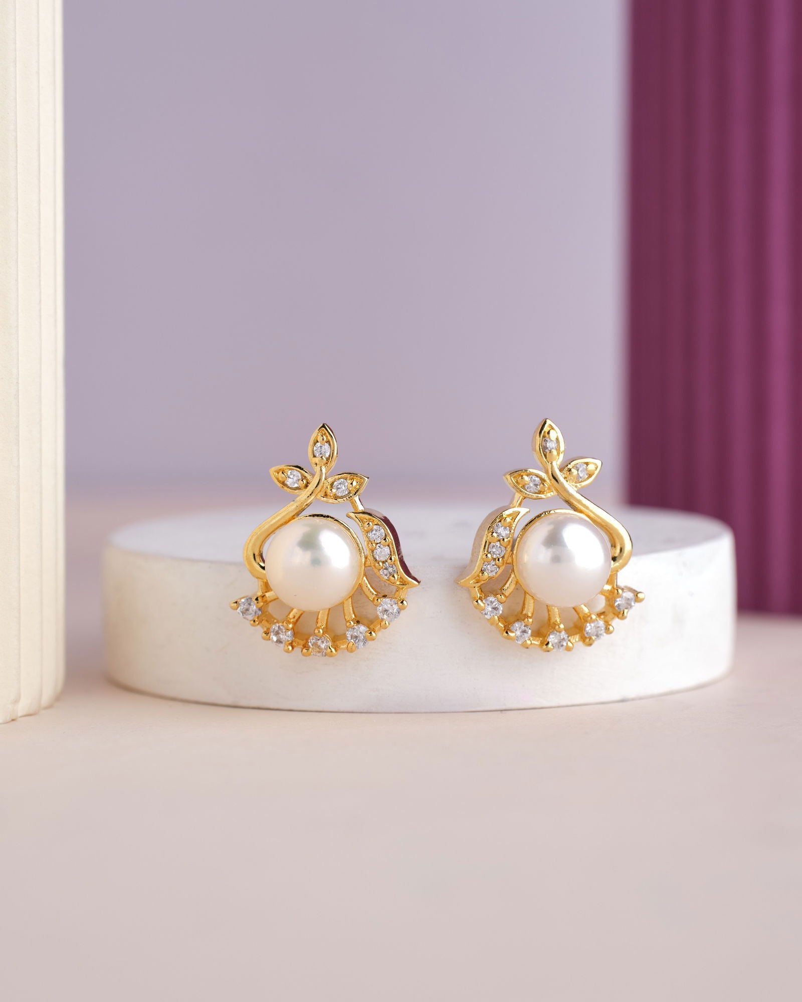 Simple Stud Pearl Earring - Chandrani Pearls