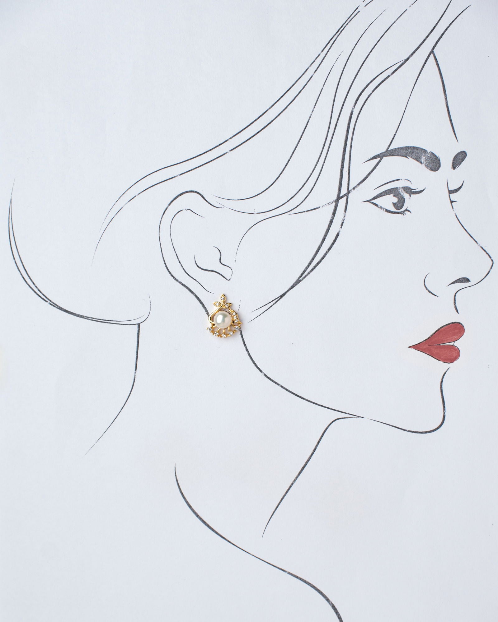 Simple Stud Pearl Earring - Chandrani Pearls