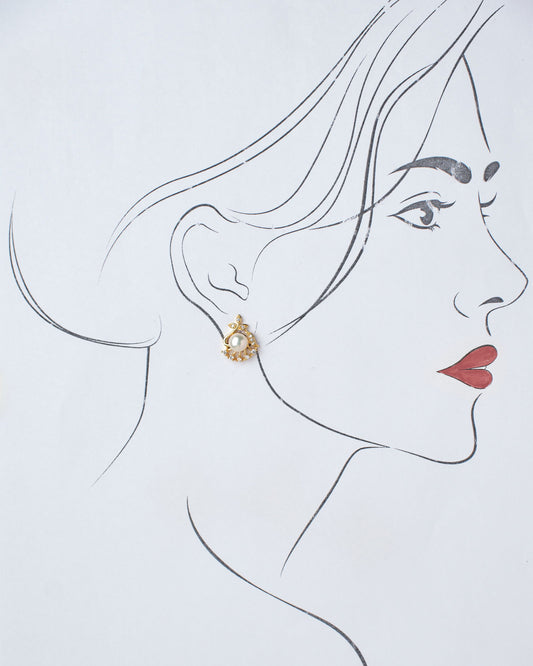 Simple Stud Pearl Earring - Chandrani Pearls