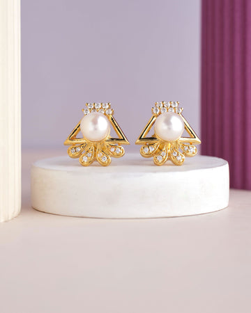 Simple Stud Pearl Earring - Chandrani Pearls