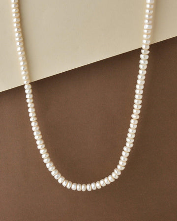 Simple White Pearl Necklace - Chandrani Pearls