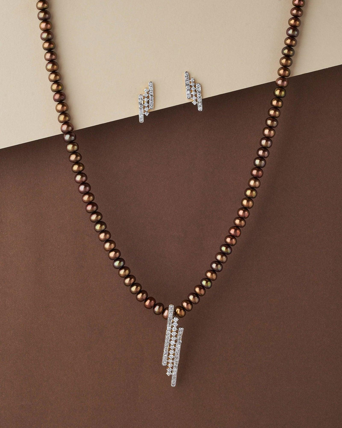 Simple and Elegant Pearl Necklace Set - Chandrani Pearls