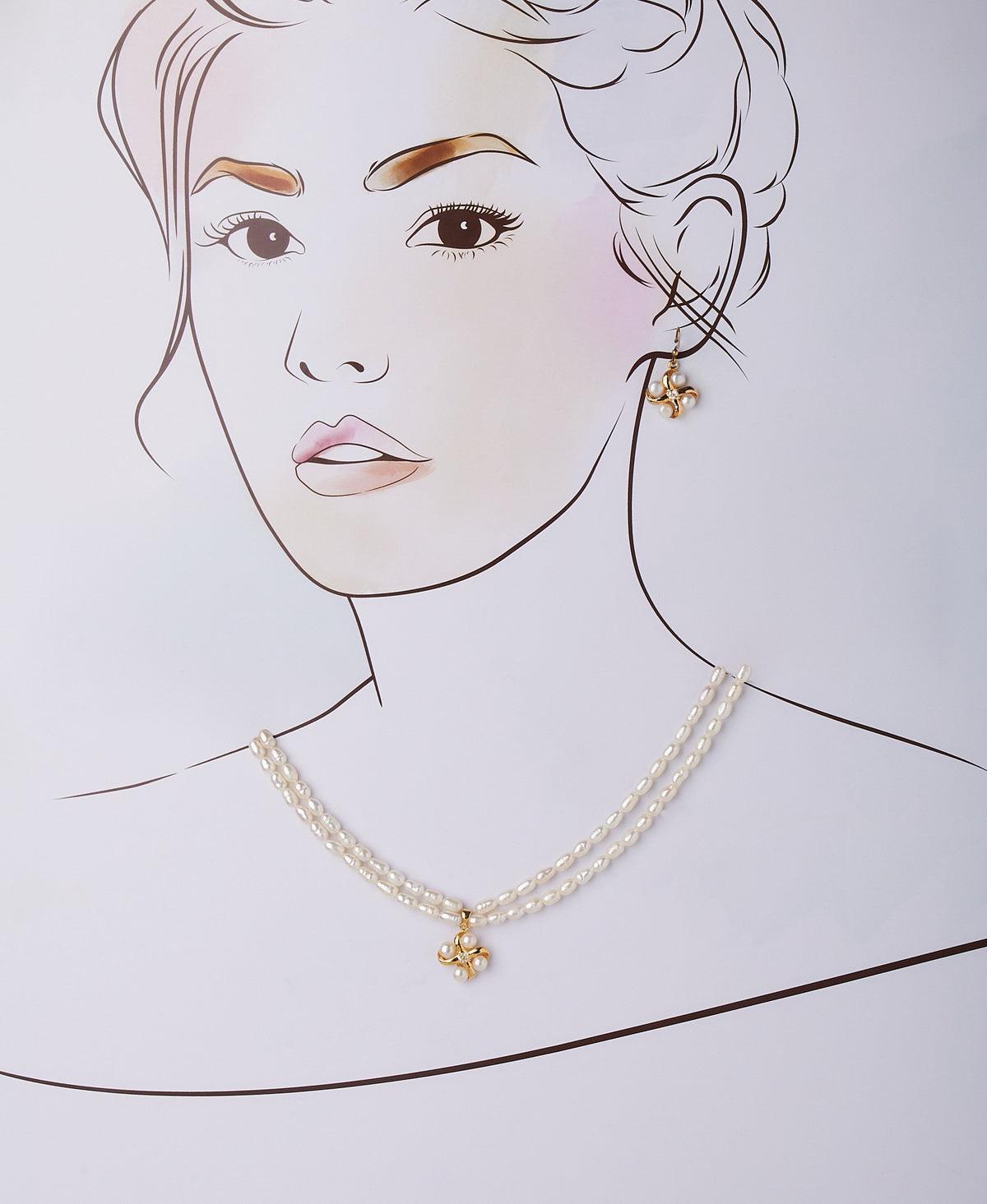 Simple and Elegant Real Pearl Necklace Set - Chandrani Pearls